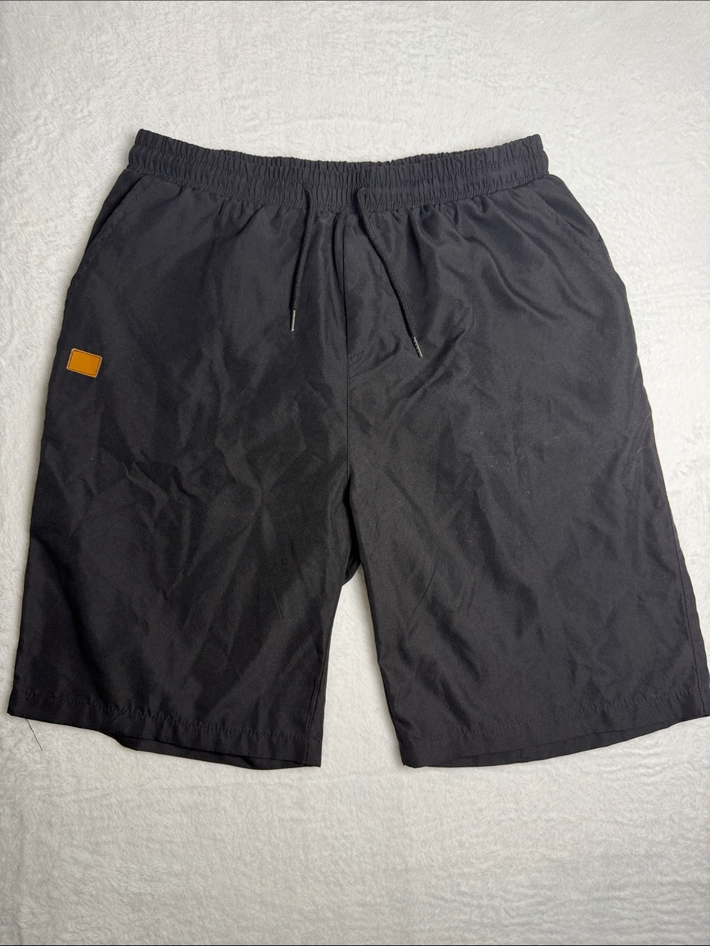 Men's Black Athletic Drawstring Shorts Size Large